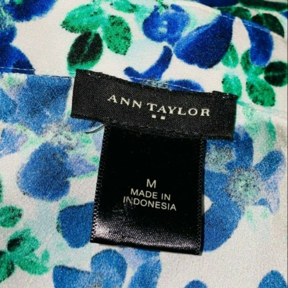 TRDUP- Ann Taylor Womens Medium Floral Print Ruffle Neckline Sleeveless - Picture 9 of 9